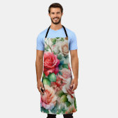 Tablier Motif de Rose lunatique (Porté)