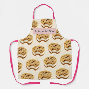 Tablier Motif de sandwich de glace à biscuits personnalisé
