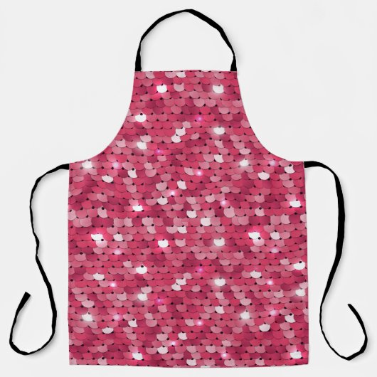 Tablier Motif de séquence rose parties scintillant (Recto)