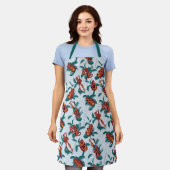 Tablier Motif de singes joueurs du Lotus Blanc (Porté)