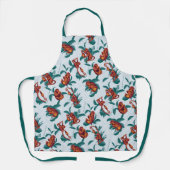 Tablier Motif de singes joueurs du Lotus Blanc (Recto)