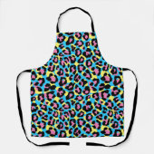 Tablier Motif de Spots Neon Leopard (Recto)