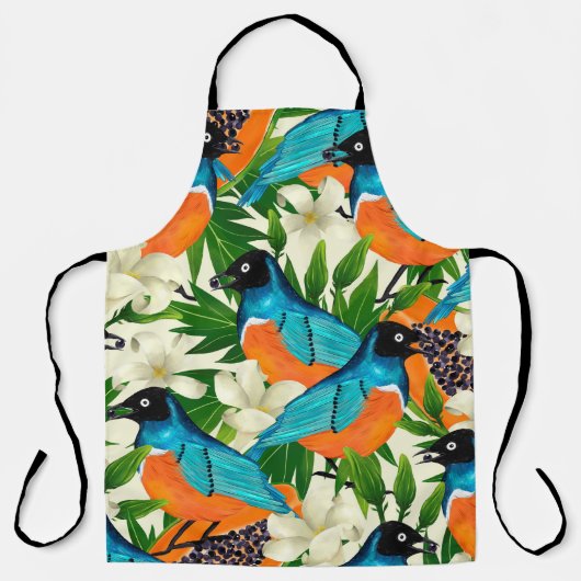 Tablier Motif de surface avec des fruits à la papaye, feui (Recto)