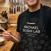 Tablier Motif de sushi moderne avec nom de chef unique