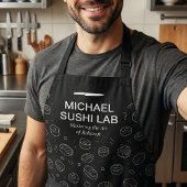 Tablier Motif de sushi moderne avec nom de chef unique