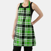 Tablier Motif de tartan à carreaux en flanelle vert noir b (Insitu)