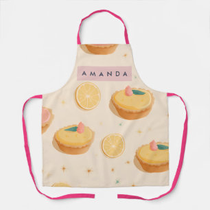 Tablier Motif de tarte au citron Kawaii personnalisé