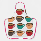 Tablier Motif de tasse à café coloré (Recto)