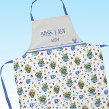 Motif de Tea Party Fleur sauvage Blue Watercolor