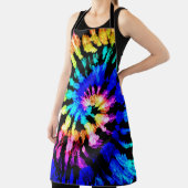 Tablier Motif de teinture. shibori arc-en-ciel dessiné à l (Insitu)