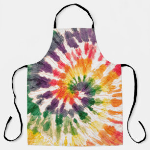 Tablier Motif de teinture. shibori arc-en-ciel dessiné à l