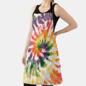 Tablier Motif de teinture. shibori arc-en-ciel dessiné à l (Insitu)