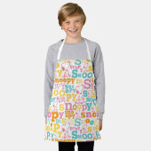Tablier Motif de texte Snoopy Pastel (Porté)