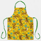 Tablier Motif de tigre d'or asiatique (Recto)