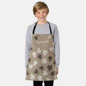 Tablier Motif de tortues d'art tribales blanches personnal (Porté)