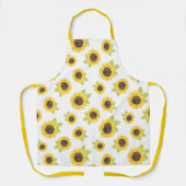 Tablier Motif de tournesol peint à la main (Recto)