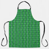 Tablier Motif de Triangle Vert à Trois Tons Abstrait (Recto)