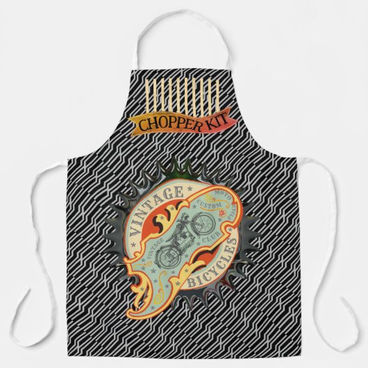 Tablier Motif de tuyau d'échappement des bicyclettes vinta (Recto)