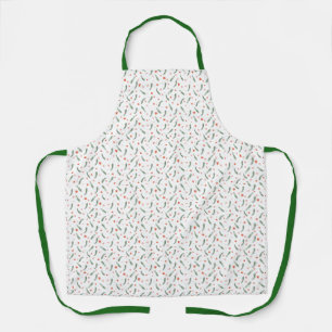 Tablier Motif de vacances rouge et vert