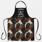 Tablier Motif de vache rustique Drôle Grilling Hommes (Recto)