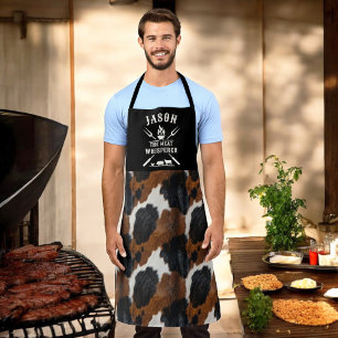 Tablier Motif de vache rustique Drôle Grilling Hommes