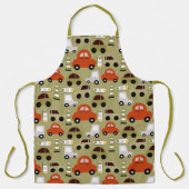 Tablier Motif de voitures orange (Recto)