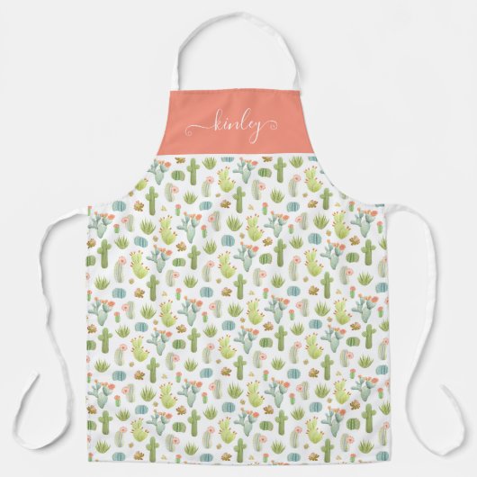 Tablier Motif debout de Cute Cactus (Recto)