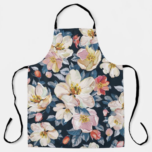 Tablier Motif d'élégance d'Apple en floraison (Recto)