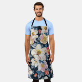 Tablier Motif d'élégance d'Apple en floraison (Porté)