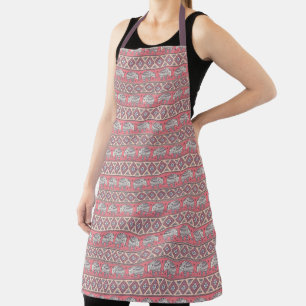 Tablier Motif d'éléphant rose