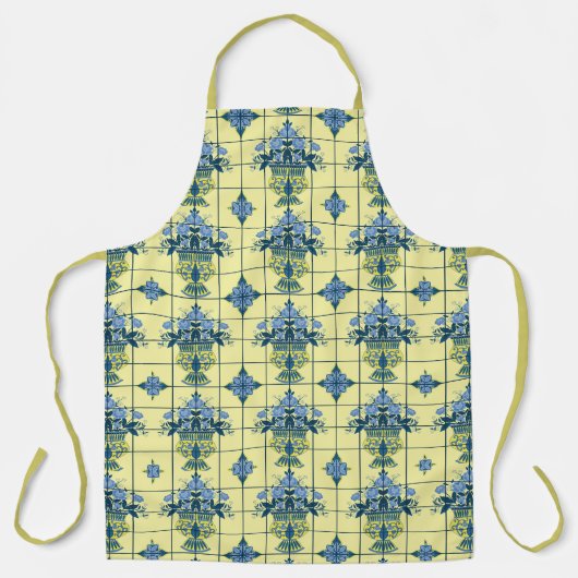 Tablier Motif Delft Tile (Recto)