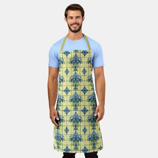 Tablier Motif Delft Tile (Porté)