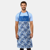 Tablier Motif d'encre d'aquarelle peinte à la main (Porté)