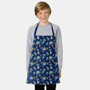Tablier Motif d'enfants spatiaux extraterrestres modernes