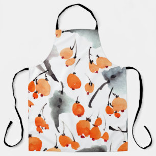 Tablier Motif des baies d'aquarelle et de l'illustration f