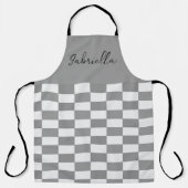 Tablier Motif des blocs de contrôle gris de nom personnali (Recto)