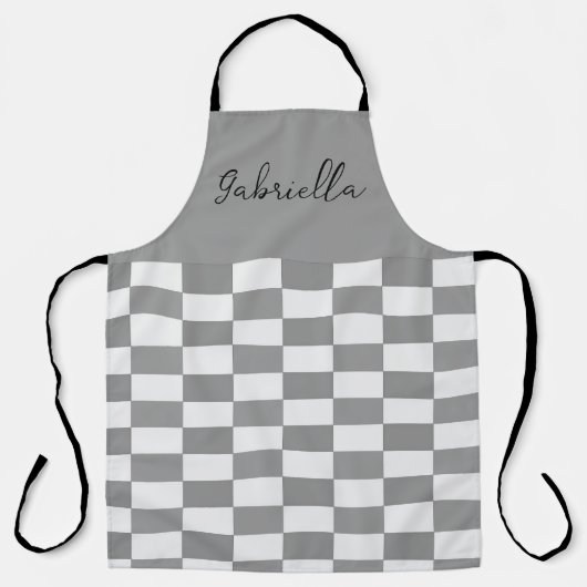 Tablier Motif des blocs de contrôle gris de nom personnali (Recto)