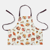 Tablier Motif des boisés et des champignons de Kawaii (Recto)