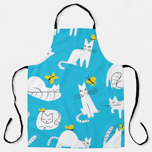 Tablier Motif des chats et papillons (Recto)