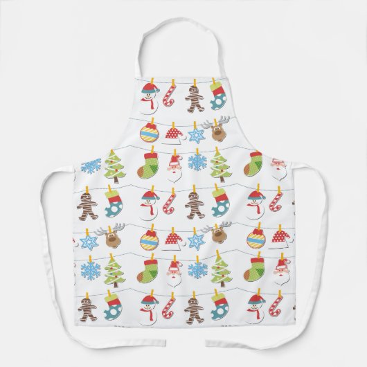 Tablier Motif des éléments de Noël mignons ID729 (Recto)