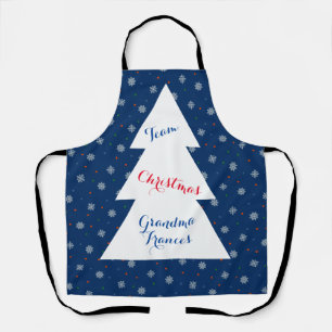Tablier Motif des flocons et des points d'hiver