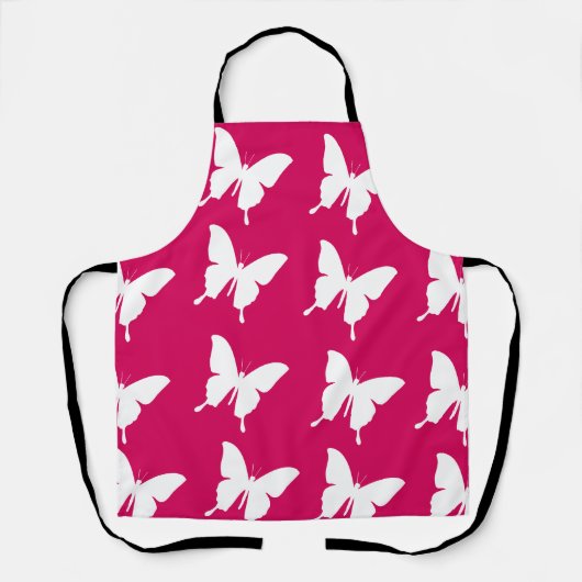 Tablier Motif des papillons monarques roses (Recto)