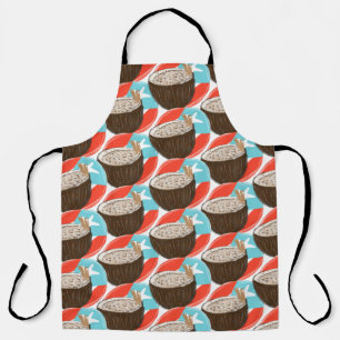 Tablier Motif dessiné à la main Coquito à la noix de coco