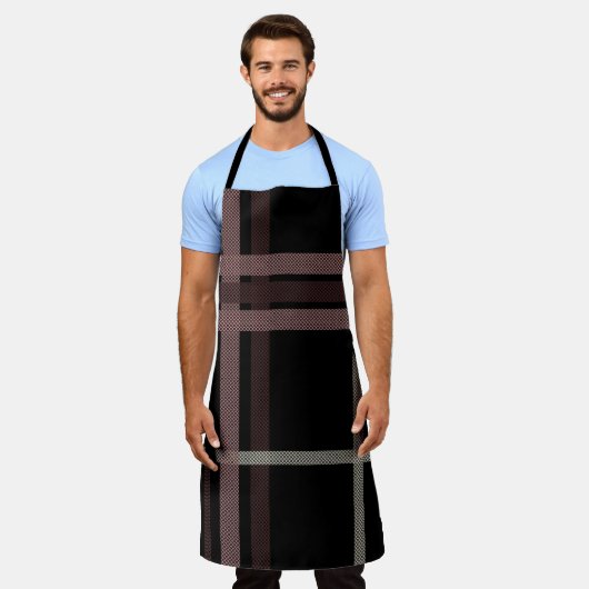 Tablier Motif détail Tartan (Porté)