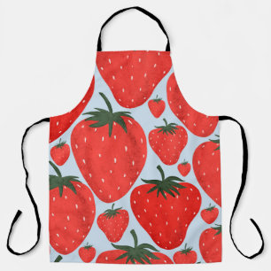 Tablier Motif d'été avec fraises isolées à la lumière