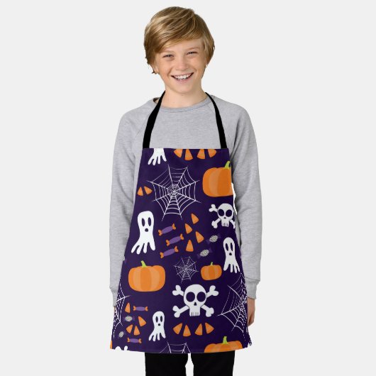 Tablier Motif d'Halloween amusant (Porté)