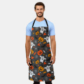 Tablier Motif d'Halloween coloré (Porté)