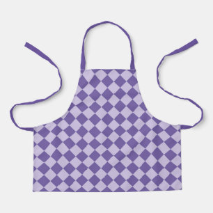 Tablier Motif diamant à carreaux violets