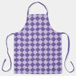 Tablier Motif diamant à carreaux violets