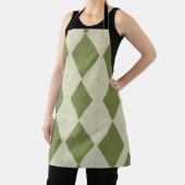 Tablier Motif diamant Argyle vert olive (Insitu)